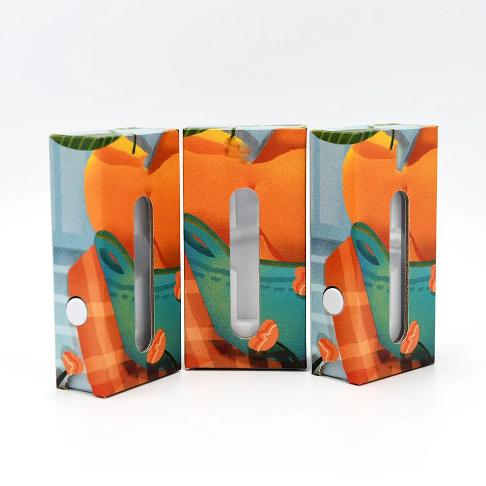 1ml Cartridge and Box Recycled Drawer Paper Box with Glossy & Matt Lamination & Embossing White Cartridge Box