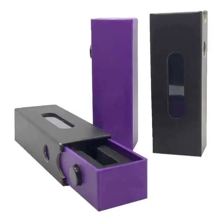 Luxury Child-Resistant Cartridge Packaging Recyclable Paperboard Cartons with UV Slide Printing and Embossed Logo