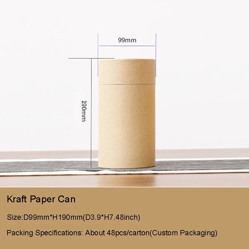Wholesale Handmade Eco-Friendly Disposable Aluminum Tube Box Custom Food Grade Kraft Paper Airtight Packaging for Tea for