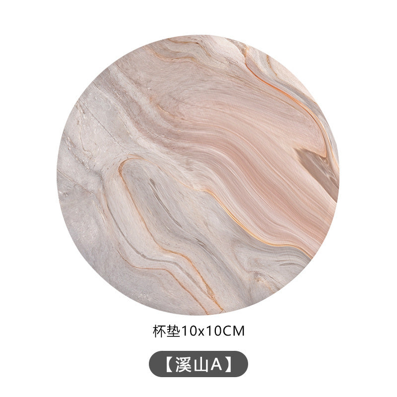 Algae mud absorbent toothbrush thermal insulation cup pattern teacup mud pad mouthwash coaster marble washstand diatom household pad