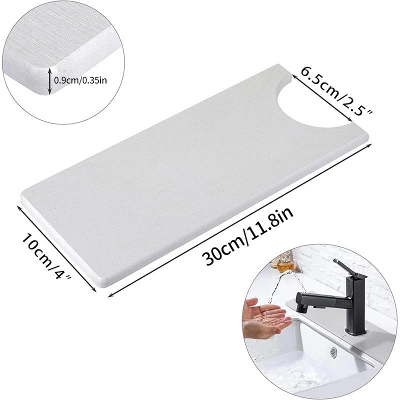 Diatomite faucet drying and splash-proof mat, quick-drying absorbent mat, cross-border cover, Amazon kitchen sink faucet mat