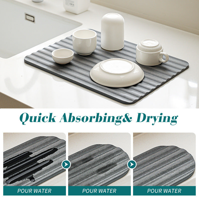 Hard floor mats, foot mats, instant drain mud, kitchen cross-border diatom drain mats, countertops, cheers, quick mats, drying bathrooms