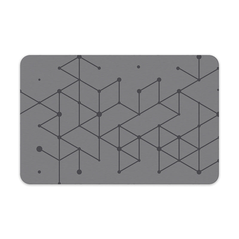 Printed dirt-resistant hard mat, toilet and bathroom muddy floor absorbent foot mat, non-slip mat, simple bathroom diatom door edge mat
