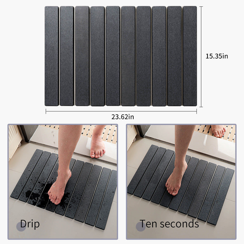 Floor mat quick-drying folding diatomite strip-free non-slip Amazon floor mat bathroom cross-border rectangular cleaning water absorption