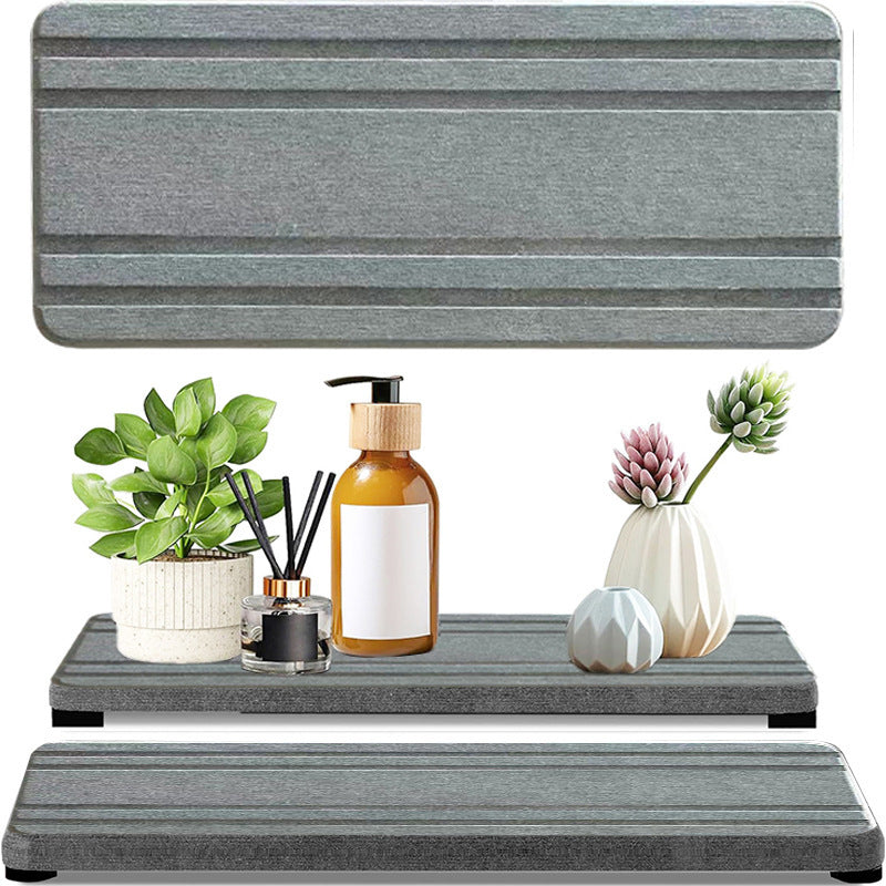 Combination absorbent stone tray Diatom stone sink tray Instant drying sink coaster countertop Quick drying countertop holder