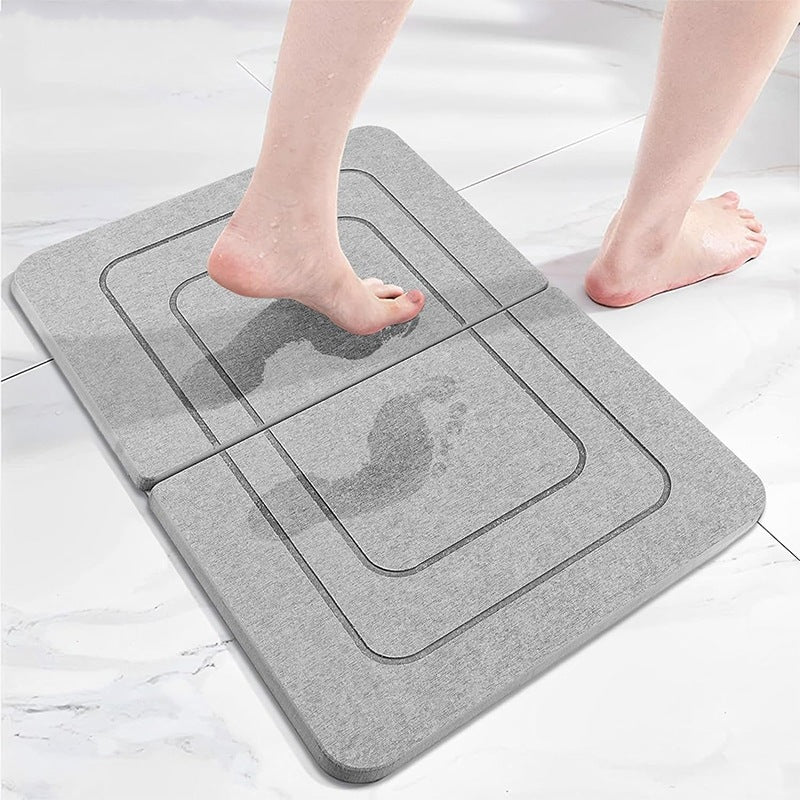 Diatomite water-absorbent entrance mat, hall non-slip mat, bathroom mud foot mat, natural diatomaceous earth bathroom floor quick-drying mat, foot mat