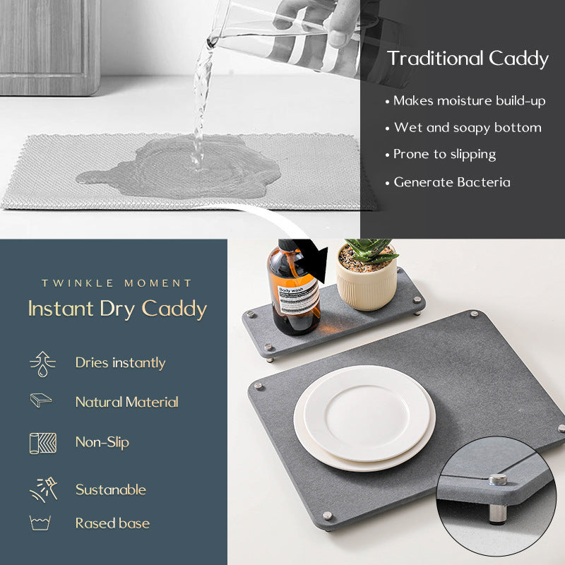 Mat Amazon Drain Drying Set Bathroom Mat Coaster Instant Combination Absorbent Wash Cross-border Diatomaceous Earth Mat