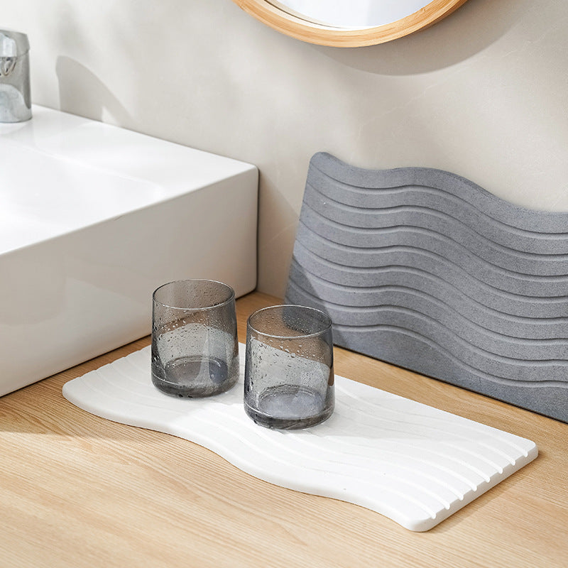 Diatom mud table cup suction drain washing faucet kitchen drying bathroom tray cross-border pad pad pad countertop