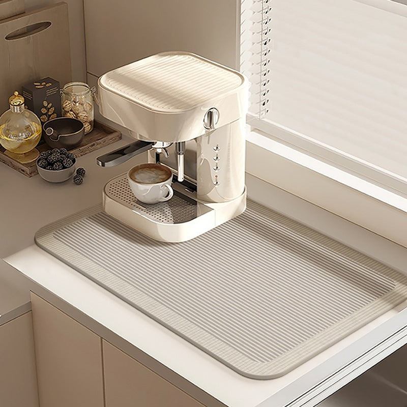 Cross-border Kitchen Mat Bar Wabi Wind Countertop Mat Non-slip Mat Coffee Machine Drain Dish Cup Hard Mat Diatomaceous Earth