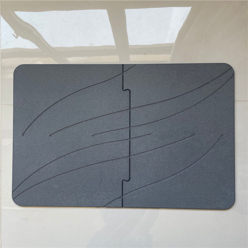 Diatomite water-absorbent entrance mat, hall non-slip mat, bathroom mud foot mat, natural diatomaceous earth bathroom floor quick-drying mat, foot mat
