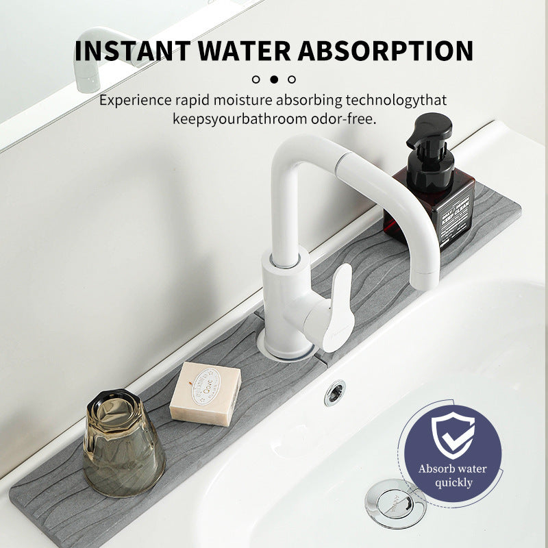 faucet mat kitchen mud diatom countertop