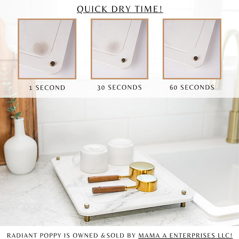 Mat Wash Shelf Mat Kitchen Cross-border Bathroom Faucet Suction Cement Quick Drain Wash Table Dry Diatom