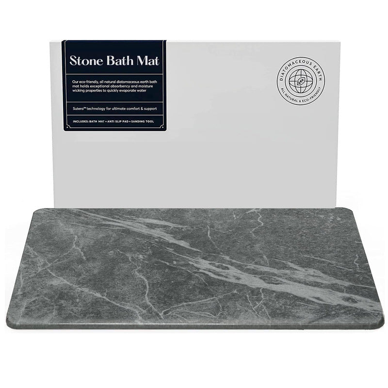 Diatomite bathroom drying mat, bathroom muddy floor mat, cross-border kitchen draining quick-drying hard diatomaceous earth foot mat