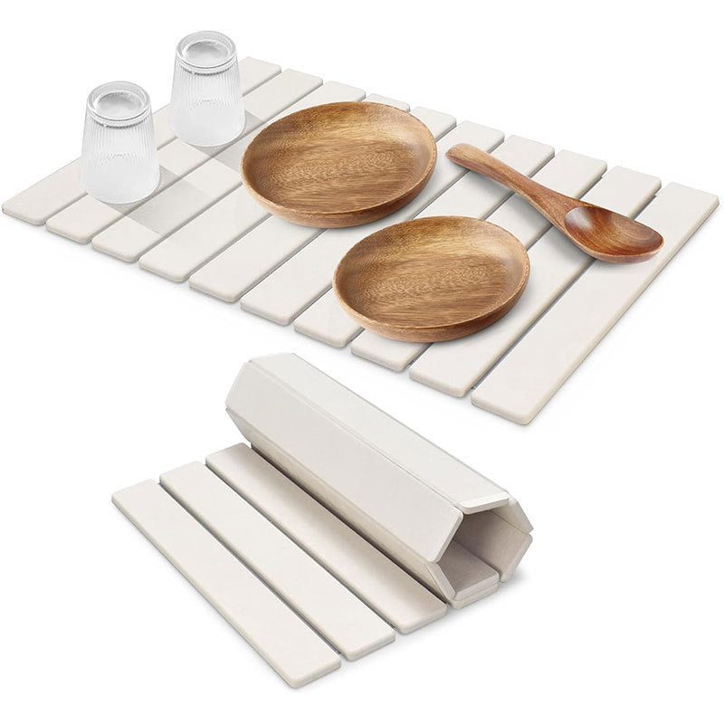 Bathroom diatomite mat, drying mat, multi-functional foldable draining mat, kitchen dish absorbent countertop tableware mat, cross-border mat