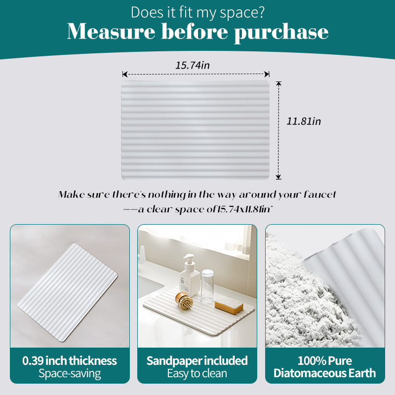 Hard floor mats, foot mats, instant drain mud, kitchen cross-border diatom drain mats, countertops, cheers, quick mats, drying bathrooms