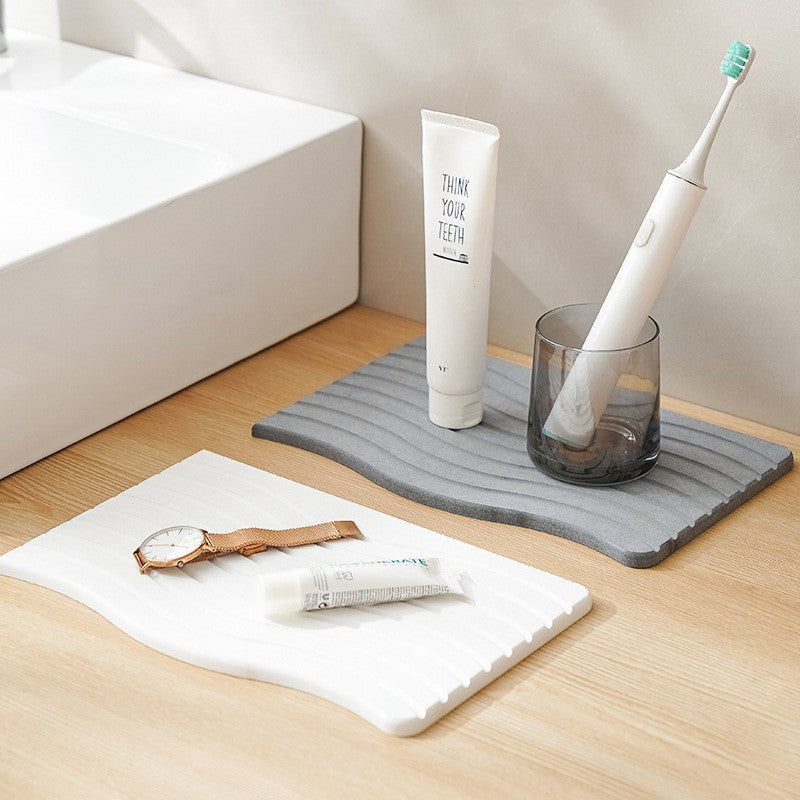 Mat Cross-border Faucet Diatom Mud Table Cup Washing Mat Kitchen Countertop Bathroom Mat Mat Drain Tray Dry Absorption