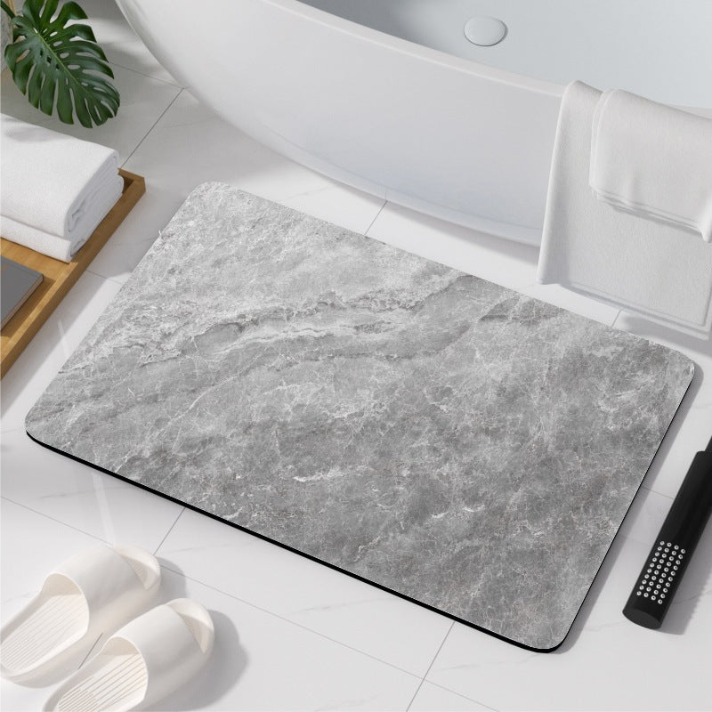 Leather toilet anti-slip mat diatom water-absorbing ecological foot mat bathroom quick-drying door mat soft mud light luxury