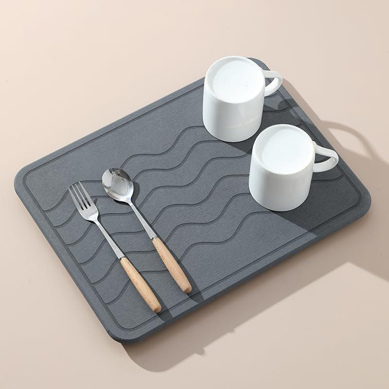 Table tray, hard board, instant water absorption, kitchen pad, washing and draining, quick drying pad, drainage pad, diatomaceous earth pad, dinner plate.