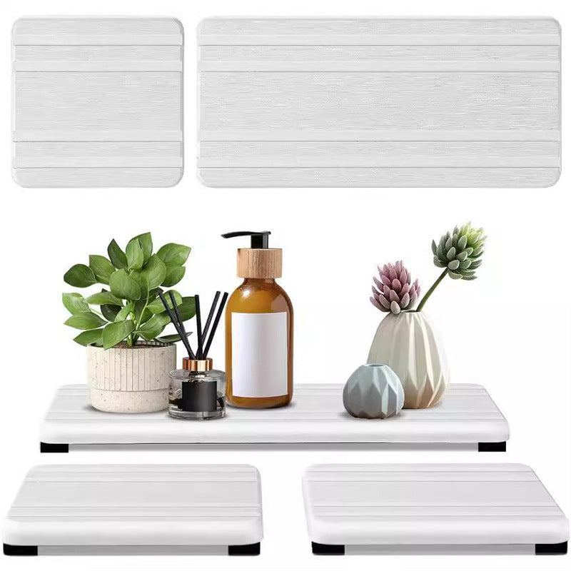 Combination absorbent stone tray Diatom stone sink tray Instant drying sink coaster countertop Quick drying countertop holder