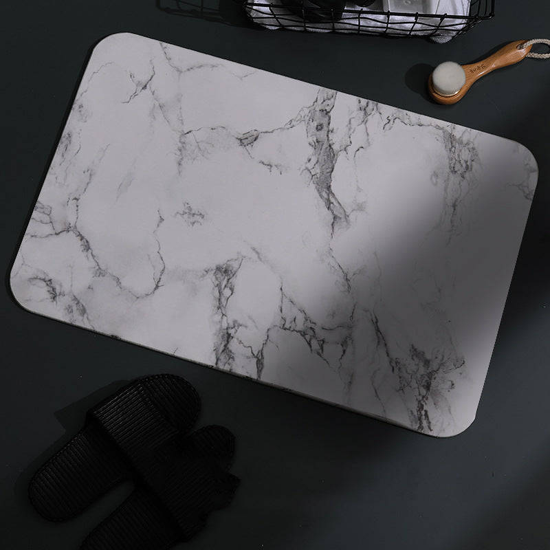 Floor mat bathroom absorbent foot mat mud quick drying diatomite hard mat non-slip Nordic wind diatom marble
