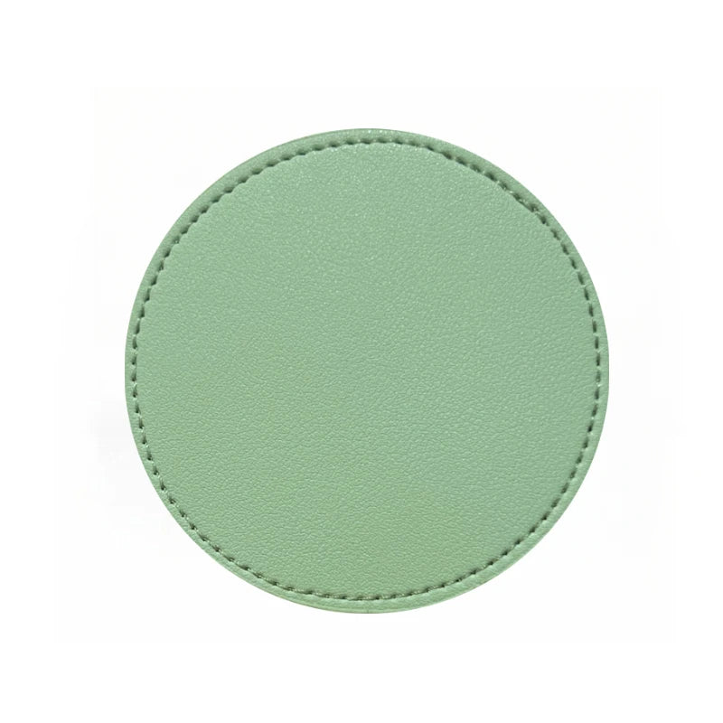 Inmos Faux Leather Coasters for Home Decor, Round Cup Pads, Tea and Water Cups, Coffee Mats, Dish Drying, Nordic