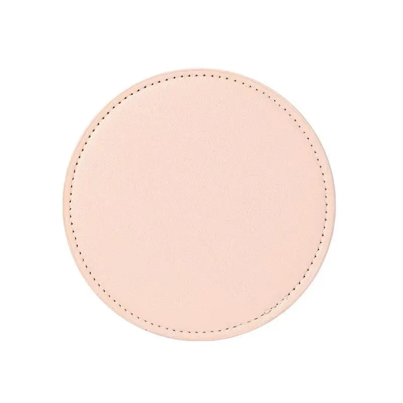 Inmos Faux Leather Coasters for Home Decor, Round Cup Pads, Tea and Water Cups, Coffee Mats, Dish Drying, Nordic