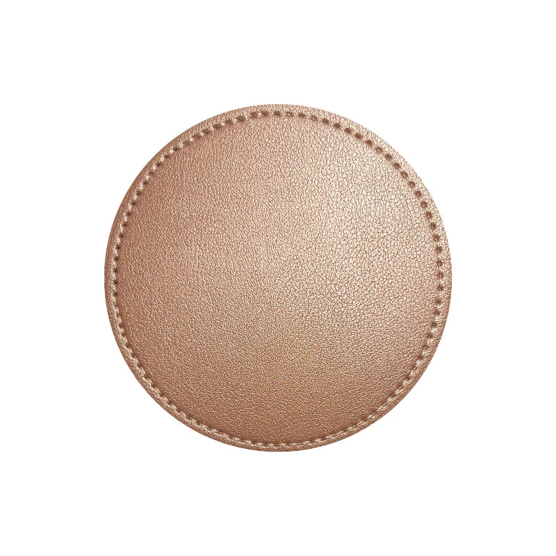 Inmos Faux Leather Coasters for Home Decor, Round Cup Pads, Tea and Water Cups, Coffee Mats, Dish Drying, Nordic