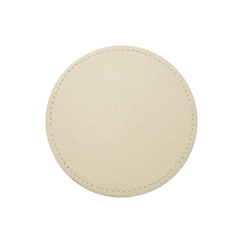 Inmos Faux Leather Coasters for Home Decor, Round Cup Pads, Tea and Water Cups, Coffee Mats, Dish Drying, Nordic
