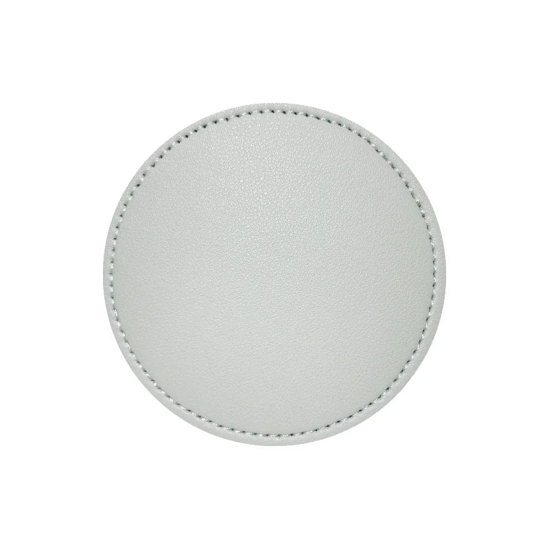 Inmos Faux Leather Coasters for Home Decor, Round Cup Pads, Tea and Water Cups, Coffee Mats, Dish Drying, Nordic