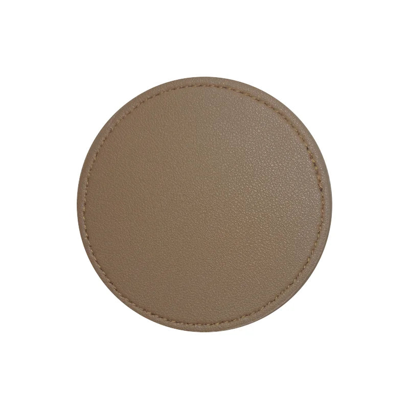 Inmos Faux Leather Coasters for Home Decor, Round Cup Pads, Tea and Water Cups, Coffee Mats, Dish Drying, Nordic