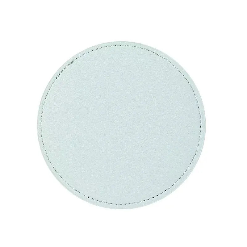 Inmos Faux Leather Coasters for Home Decor, Round Cup Pads, Tea and Water Cups, Coffee Mats, Dish Drying, Nordic
