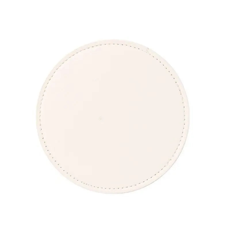 Inmos Faux Leather Coasters for Home Decor, Round Cup Pads, Tea and Water Cups, Coffee Mats, Dish Drying, Nordic